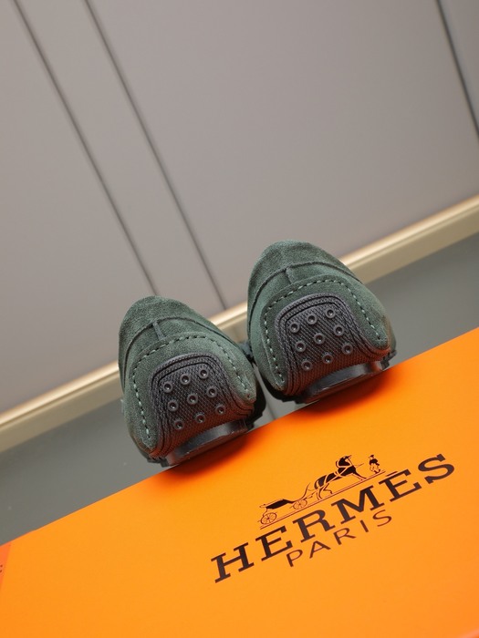 Shoes Hermès loafer Green Size 38 44