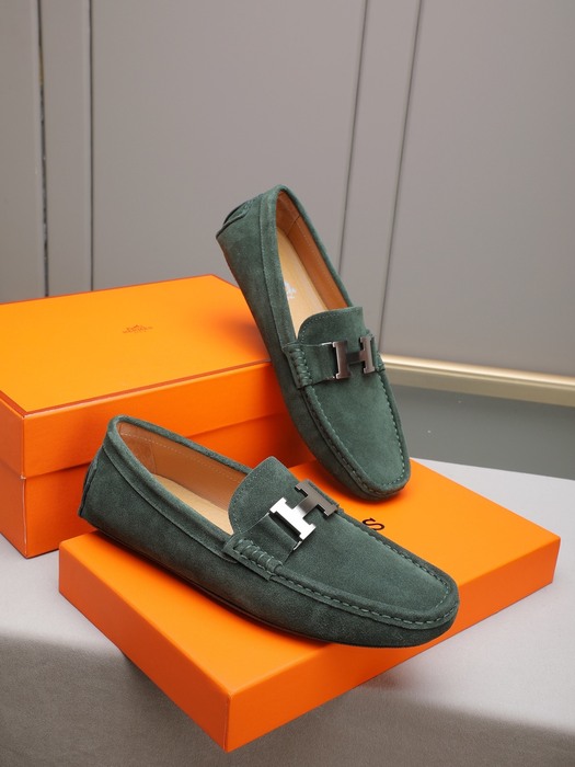 Shoes Hermès loafer Green Size 38 44