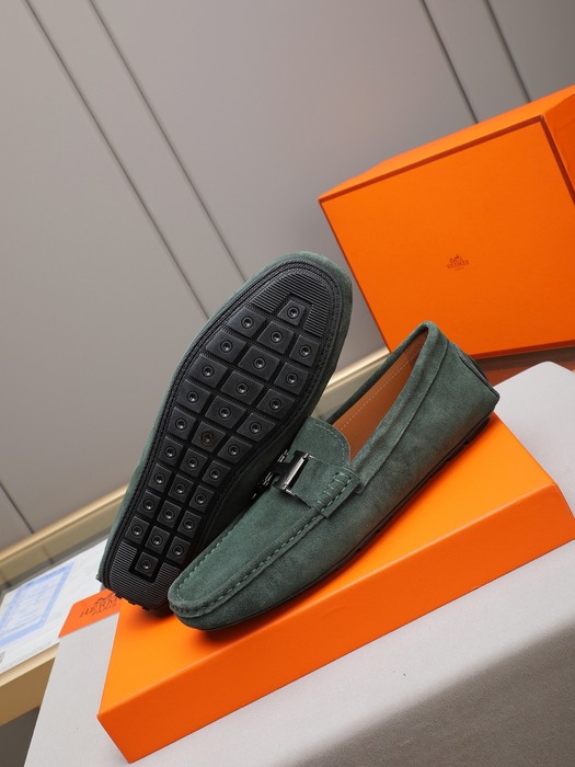 Shoes Hermès loafer Green Size 38 44