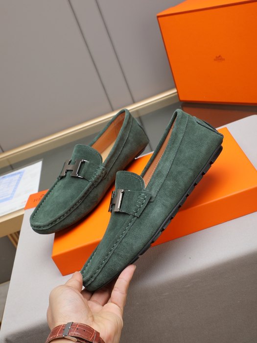 Shoes Hermès loafer Green Size 38 44