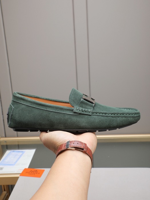 Shoes Hermès loafer Green Size 38 44