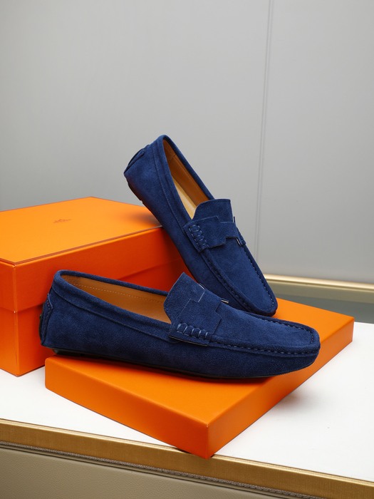 Shoes Hermès men's driving loafers Blue Size 38 44