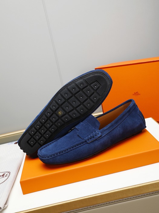 Shoes Hermès men's driving loafers Blue Size 38 44