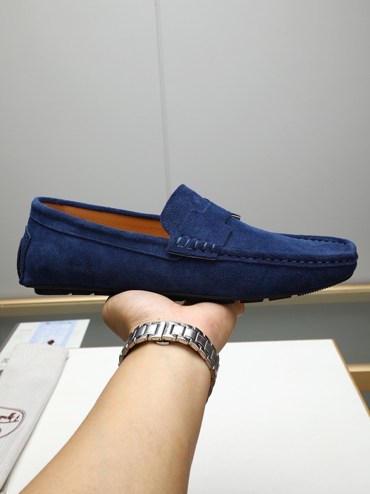 Shoes Hermès men's driving loafers Blue Size 38 44