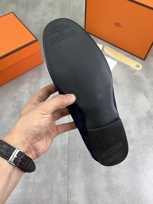 Shoes Hermès men's loafer Blue Size 39 44
