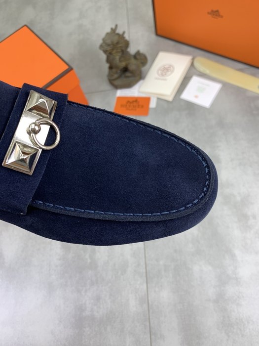 Shoes Hermès men's loafer Blue Size 39 44