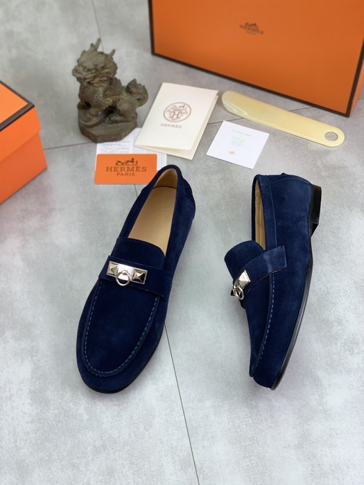 Shoes Hermès men's loafer Blue Size 39 44