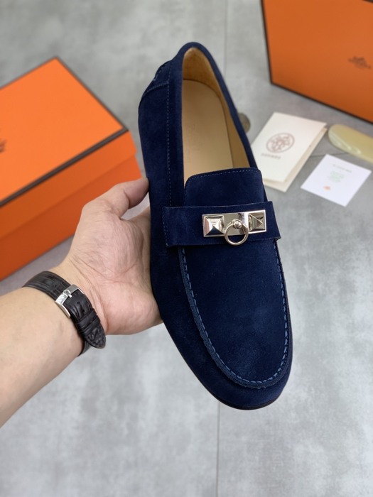 Shoes Hermès men's loafer Blue Size 39 44