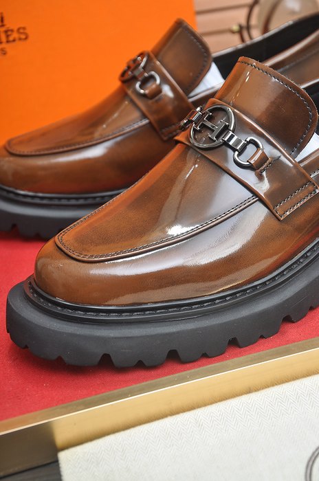 Shoes Hermès men's loafer Brown Size 38 44