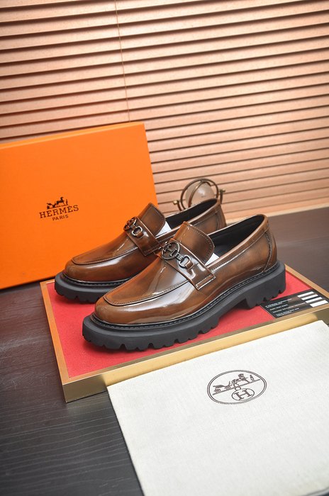 Shoes Hermès men's loafer Brown Size 38 44
