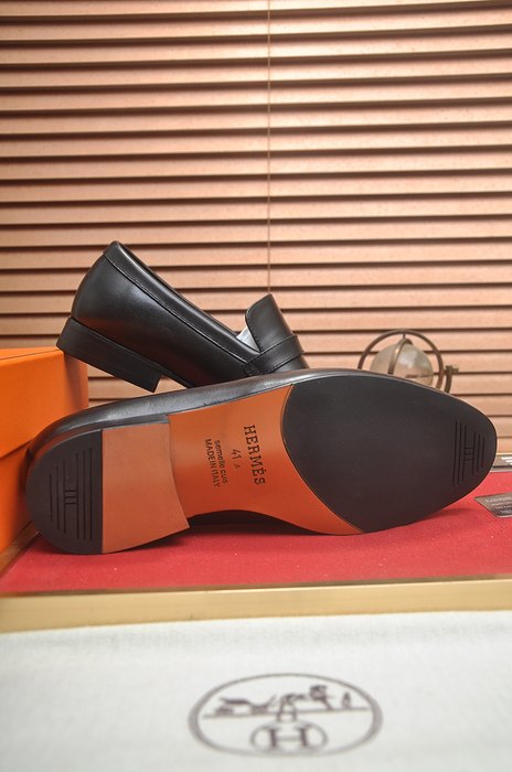 Shoes Hermès men's loafers Black Size 39 44 001