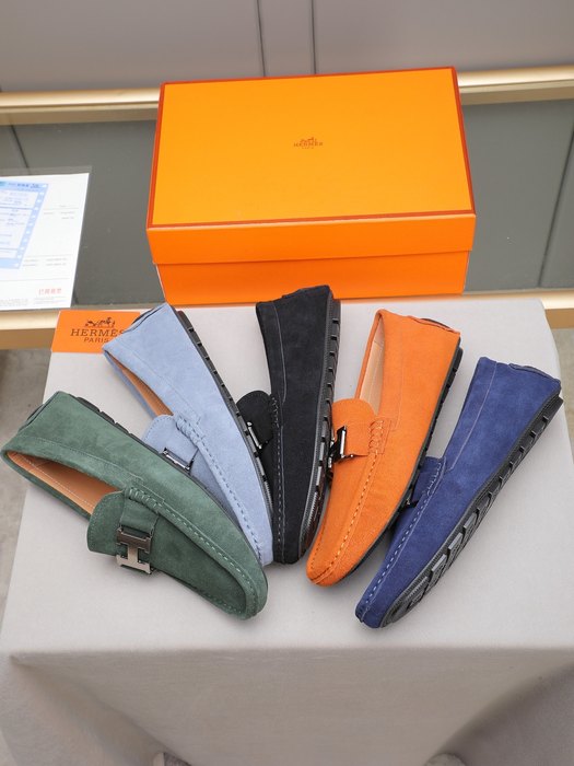 Shoes Hermès men's loafers Blue Size 38 44