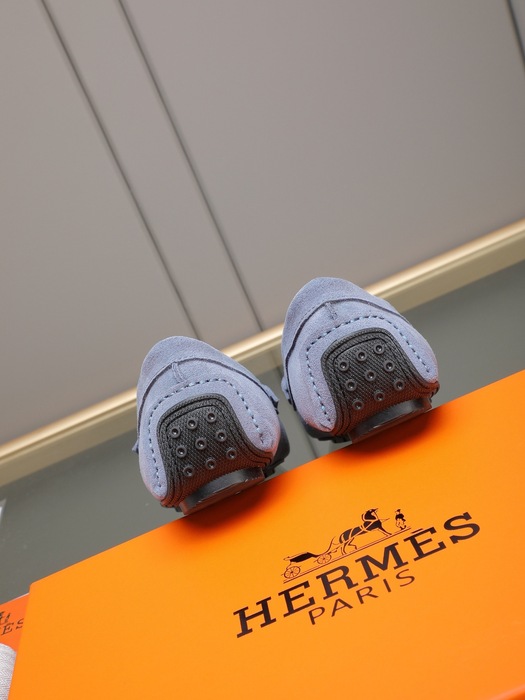 Shoes Hermès men's loafers Blue Size 38 44