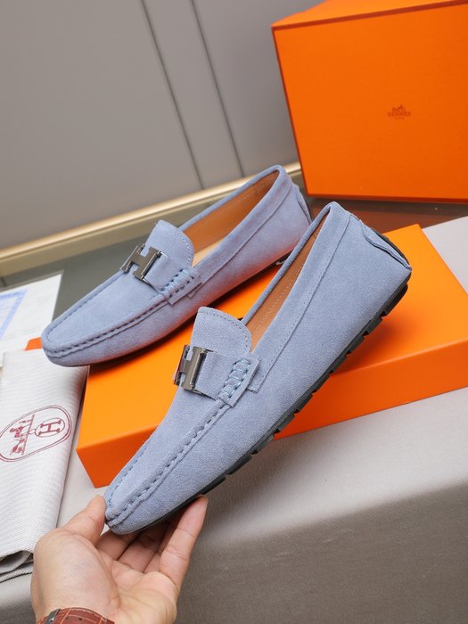 Shoes Hermès men's loafers Blue Size 38 44