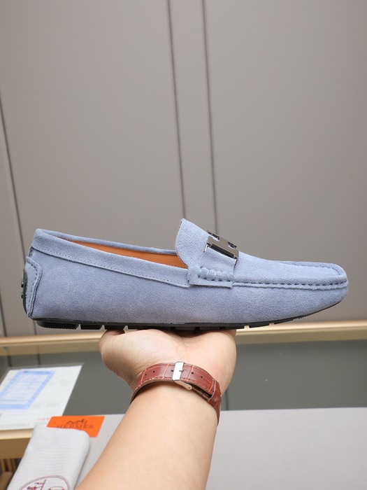 Shoes Hermès men's loafers Blue Size 38 44