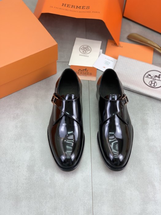 Shoes Hermès monk strap dress shoes Black Size 39 44