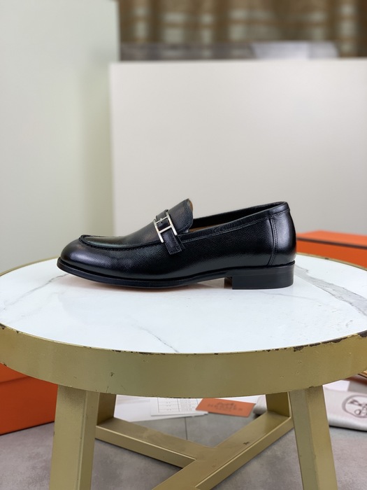 Shoes Hermes leather loafers Black Size 39 45