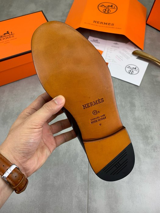 Shoes Hermes loafer Black Size 39 44 003