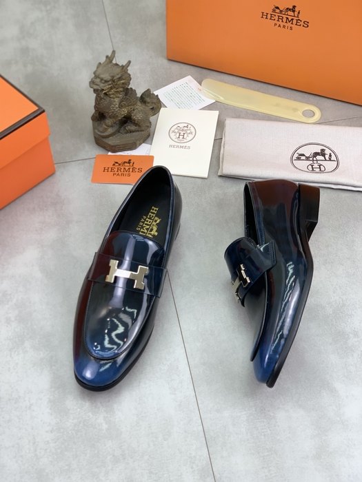 Shoes Hermes loafer Blue Size 39 44 001