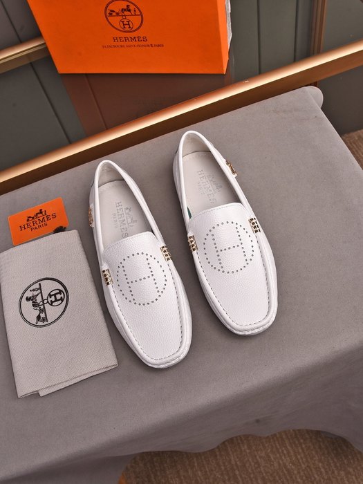 Shoes Hermes loafer White Size 38 44