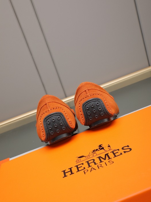 Shoes Hermes men's driving shoes Grey Size 38 44