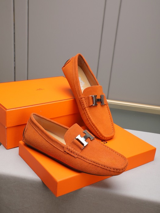 Shoes Hermes men's driving shoes Grey Size 38 44