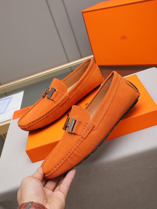 Shoes Hermes men's driving shoes Grey Size 38 44