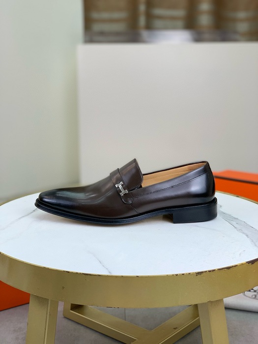 Shoes Hermes men's leather loafer Brown Size 39 44