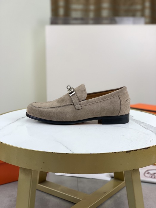 Shoes Hermes men's leather loafers Beige Size 39 44