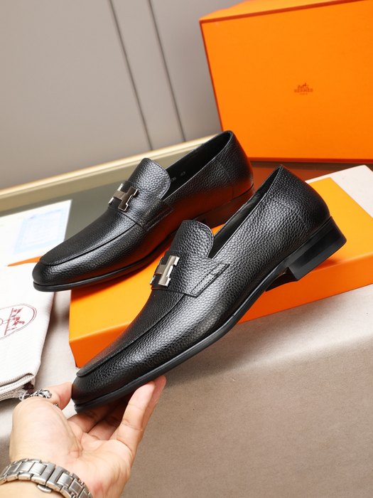 Shoes Hermes men's loafer Black Size 38 44 001