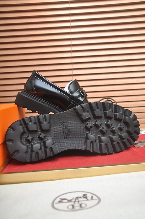 Shoes Hermes men's loafer Black Size 38 44 004