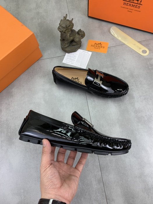 Shoes Hermes men's loafer Black Size 38 44 005