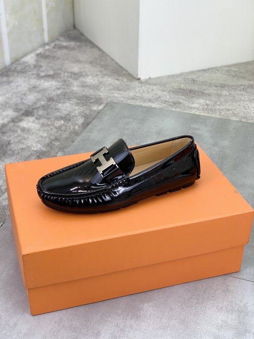 Shoes Hermes men's loafer Black Size 38 44 005