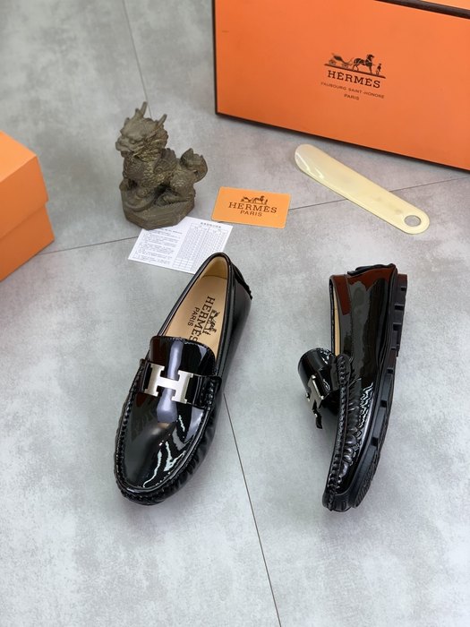 Shoes Hermes men's loafer Black Size 38 44 005