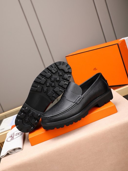 Shoes Hermes men's loafer Black Size 38 44