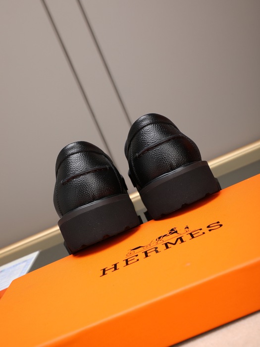 Shoes Hermes men's loafer Black Size 38 44