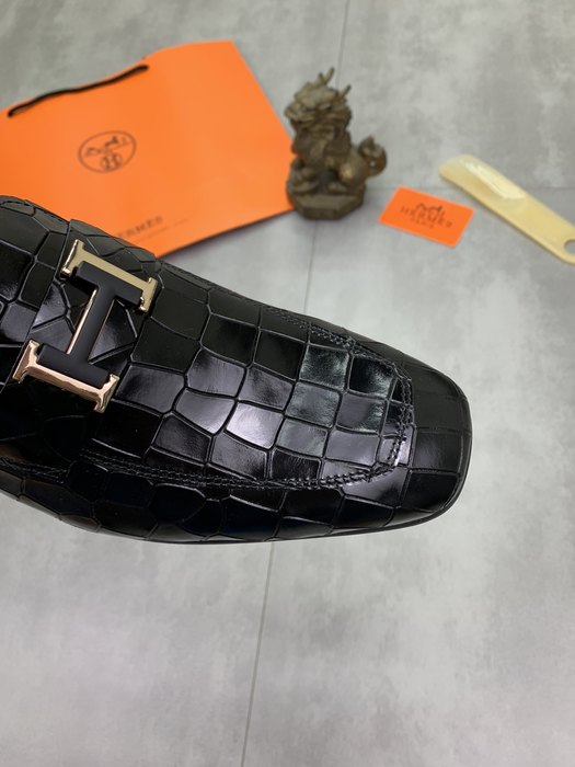 Shoes Hermes men's loafer Black Size 38 47