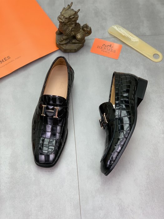 Shoes Hermes men's loafer Black Size 38 47