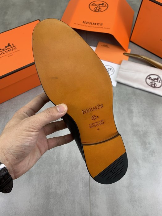 Shoes Hermes men's loafer Black Size 39 44 001