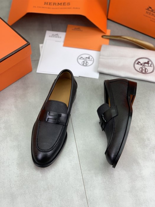 Shoes Hermes men's loafer Black Size 39 44 001