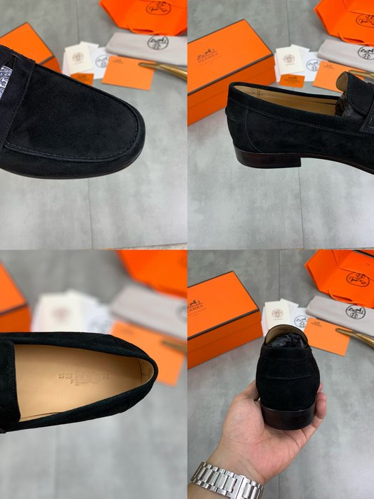 Shoes Hermes men's loafer Black Size 39 44 002