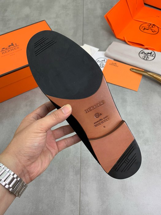 Shoes Hermes men's loafer Black Size 39 44 002