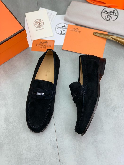 Shoes Hermes men's loafer Black Size 39 44 002