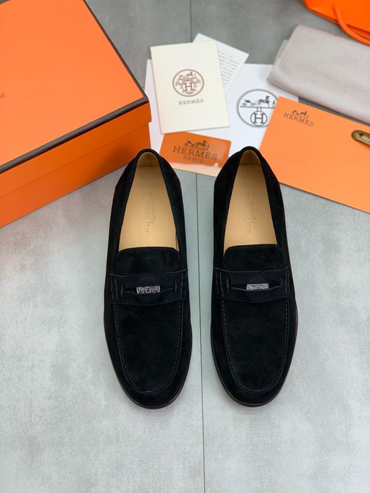 Shoes Hermes men's loafer Black Size 39 44 002