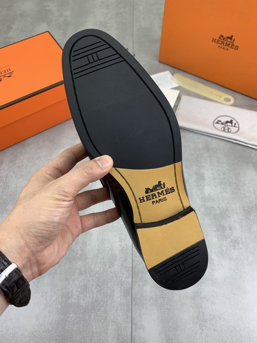 Shoes Hermes men's loafer Black Size 39 44 004