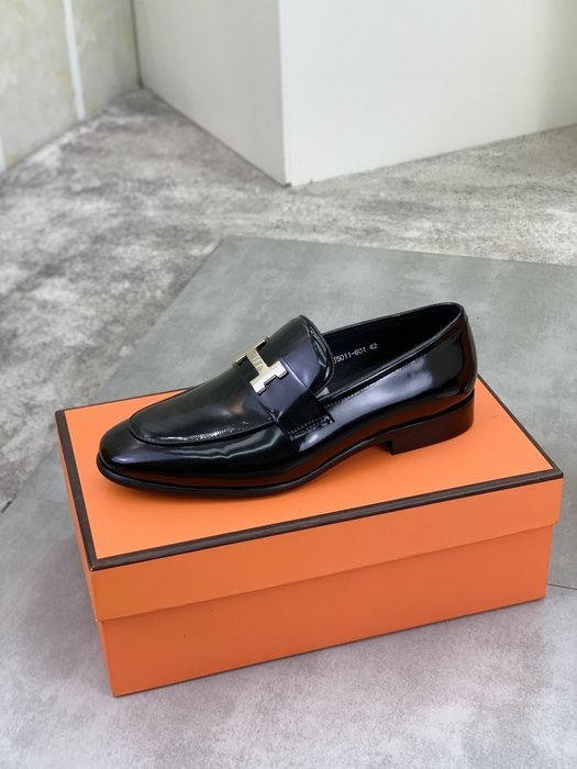 Shoes Hermes men's loafer Black Size 39 44 004
