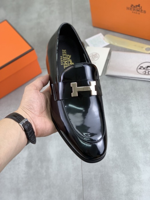 Shoes Hermes men's loafer Black Size 39 44 004