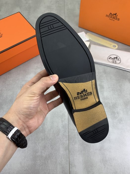 Shoes Hermes men's loafer Black Size 39 44 005