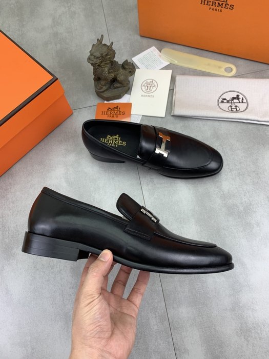 Shoes Hermes men's loafer Black Size 39 44 005