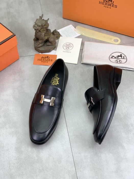 Shoes Hermes men's loafer Black Size 39 44 005